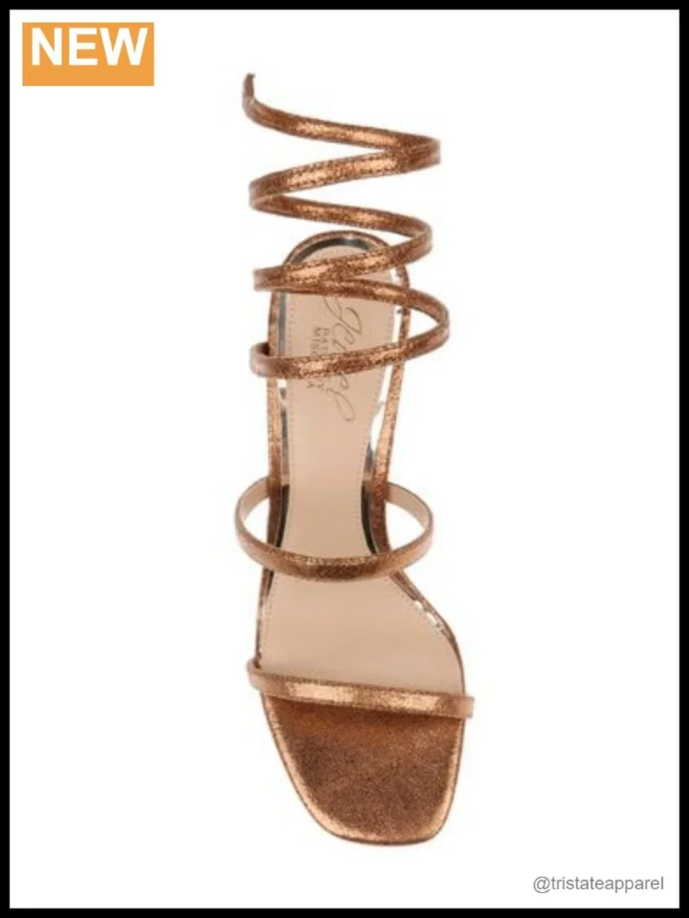 Metallic Wrapped Ankle Stiletto Heel Lace Up Open Toe Sandal